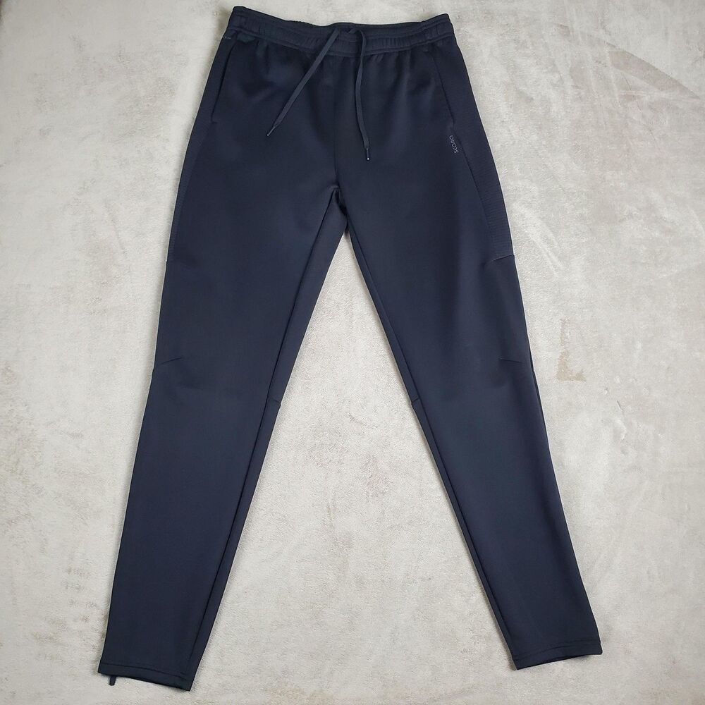 Skora Qwick-Dry Track Pants Mens Medium Black Stretch Zip Hem Joggers Running